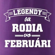 Legendy sa rodia vo februári