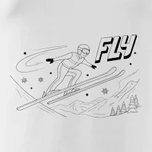 Skokan na lyžiach čierny obrázok FLY