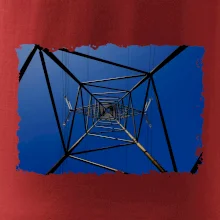 Stožiar vysokého napätia zospodu