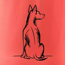 Pes kreslený zozadu Pes kreslený zozadu