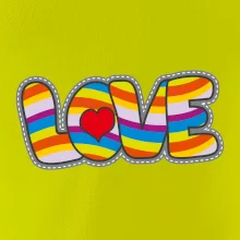 Love nápis dúhový