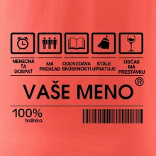 Vaše meno - čiarový kód