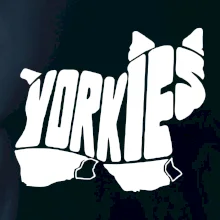 Yorkšírský teriér - Yorkie - Nápis v tele Yorkšírský teriér - Yorkie - Nápis v tele