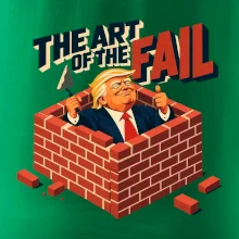 Donald Trump zazděný ve vlastní zdi