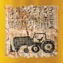 Egyptské hieroglyfy traktor