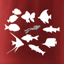 Potápač ryby štvorec