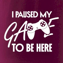 I paused my game to be here