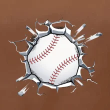 Baseball lopta v triku