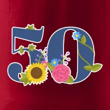 Kvetinové číslo kreslené - 50 Kvetinové číslo kreslené - 50