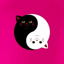 Mačky jin jang farebné