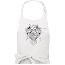 Steampunk sova čiernobiela