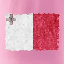 Vlajka Malta ohrýzaná