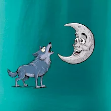 Parové tričko - Vlk a mesiac