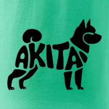 Akita Inu - Nápis v tele