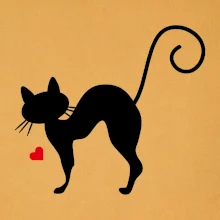 Zamilovaná mačka prehnutá