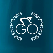 Logo cyklistu a reťaz