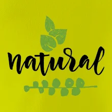 Natural - nápis v listoch
