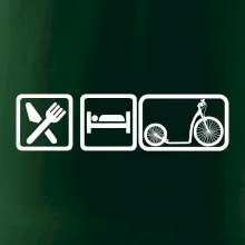 Eat sleep kolobežka veľké a malé koleso Eat sleep kolobežka veľké a malé koleso