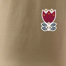 Folklór na prsníku kvetina štvorlistá