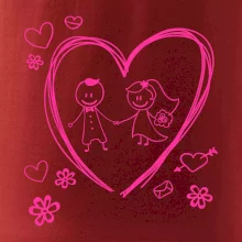 Svadba - kreslené srdce