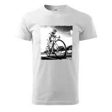 Cyklista čiernobiela cesta Cyklista čiernobiela cesta