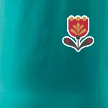 Folklór na prsníku tulipán