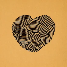 Odtlačok prsta srdce