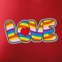 Love nápis dúhový