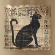 Egyptské hieroglyfy mačka