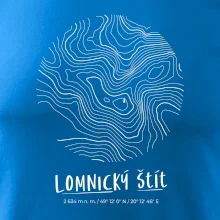 Lomnický štít - vrstevnice v kruhu