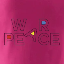 War, peace - farebný nápis