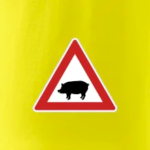 Dopravná značka - Pozor prasa domáca