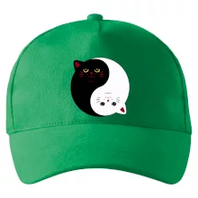 Mačky jin jang farebné