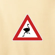 Dopravná značka - Pozor pštros
