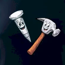 Parové tričko - Kladivo a klinec