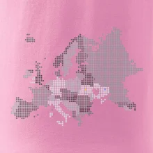 Mapa Európy - srdce v Ukrajine Mapa Európy - srdce v Ukrajine