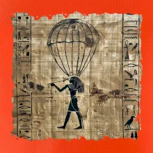 Egyptské hieroglyfy parašutista