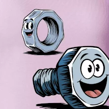 Parové tričko - Skrutka a matka Parové tričko - Skrutka a matka