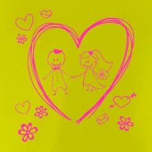 Svadba - kreslené srdce