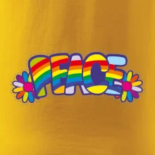 Peace nápis dúhový