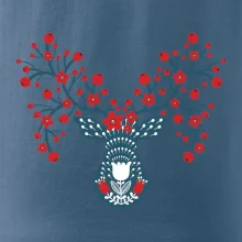 Folklór - jeleň s červenými plodmi