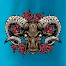 Hlava barana s ružami