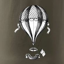 Teplovzdušný balón kreslený