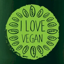 I love vegan v kruhu