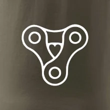 Cyklo srdce reťaz trojuholník