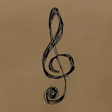 Husľový kľúč kreslený