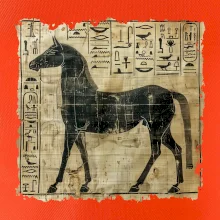 Egyptské hieroglyfy kôň