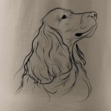 Anglický kokeršpaniel čierna kresba