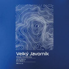 Velký Javorník (Beskydy) - vrstevnice v obdĺžniku