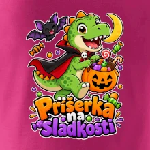 Príšerka na sladkosti - dinosaurus s tekvicou